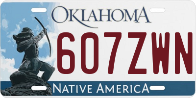 OK license plate 607ZWN