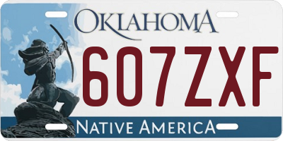 OK license plate 607ZXF