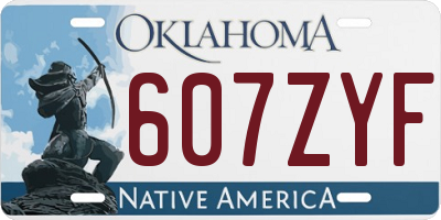 OK license plate 607ZYF