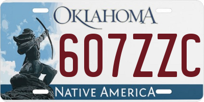 OK license plate 607ZZC