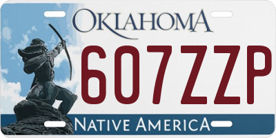 OK license plate 607ZZP