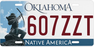 OK license plate 607ZZT