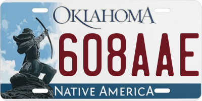 OK license plate 608AAE