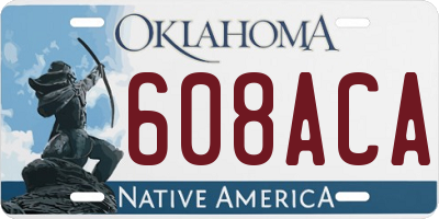 OK license plate 608ACA