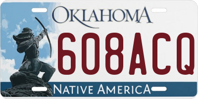 OK license plate 608ACQ