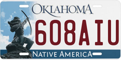 OK license plate 608AIU