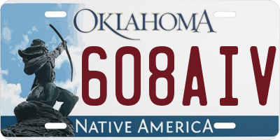 OK license plate 608AIV