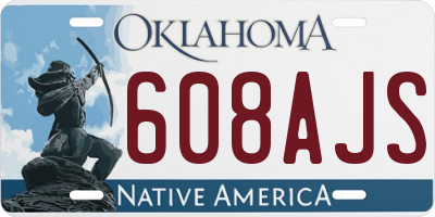 OK license plate 608AJS