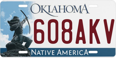 OK license plate 608AKV