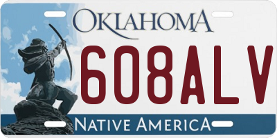 OK license plate 608ALV