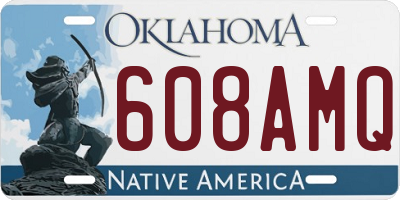 OK license plate 608AMQ
