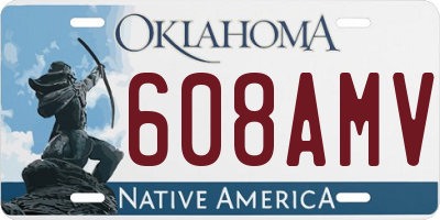 OK license plate 608AMV