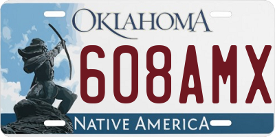 OK license plate 608AMX