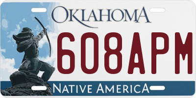 OK license plate 608APM
