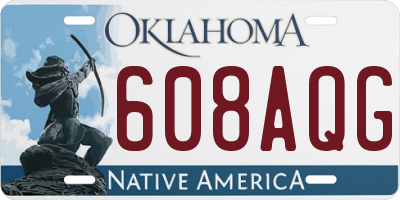 OK license plate 608AQG