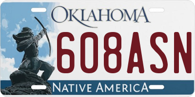 OK license plate 608ASN