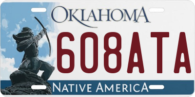 OK license plate 608ATA