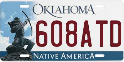 OK license plate 608ATD