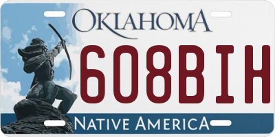 OK license plate 608BIH