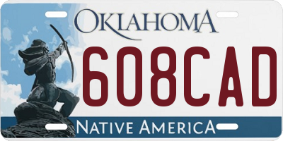 OK license plate 608CAD