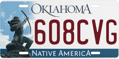 OK license plate 608CVG