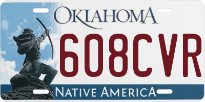 OK license plate 608CVR