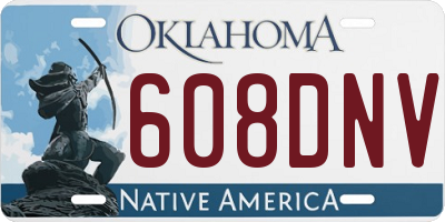 OK license plate 608DNV