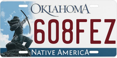 OK license plate 608FEZ