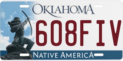 OK license plate 608FIV