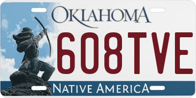 OK license plate 608TVE