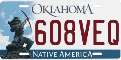 OK license plate 608VEQ