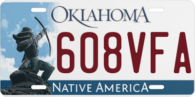 OK license plate 608VFA