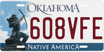 OK license plate 608VFE