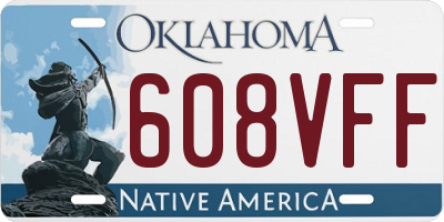 OK license plate 608VFF