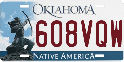 OK license plate 608VQW