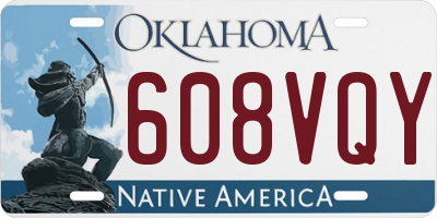 OK license plate 608VQY