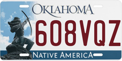 OK license plate 608VQZ