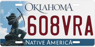 OK license plate 608VRA