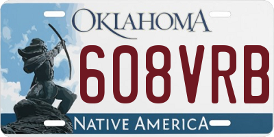 OK license plate 608VRB