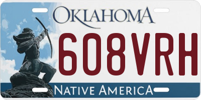 OK license plate 608VRH