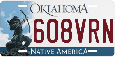 OK license plate 608VRN