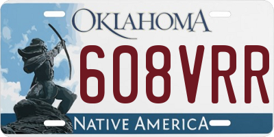 OK license plate 608VRR