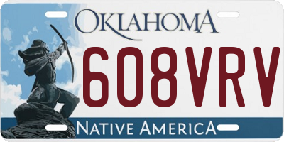 OK license plate 608VRV
