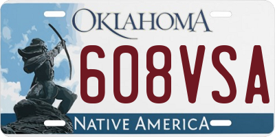 OK license plate 608VSA