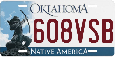 OK license plate 608VSB