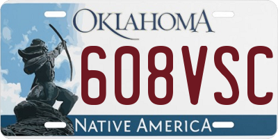 OK license plate 608VSC