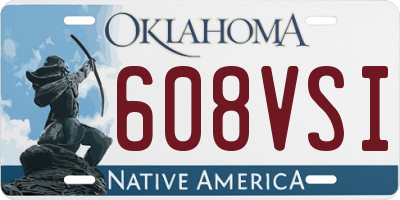 OK license plate 608VSI