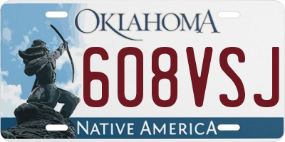 OK license plate 608VSJ