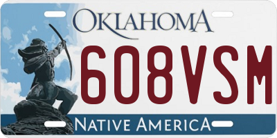 OK license plate 608VSM