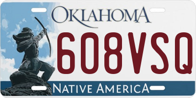 OK license plate 608VSQ